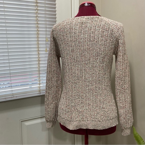 Soyaconcept women cream and pink knitted long sleeves sweater. Size S. Used. - Picture 2 of 8